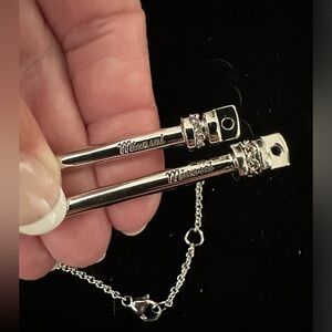 Authentic Miansai bar necklace and bracelet, never worn, silver